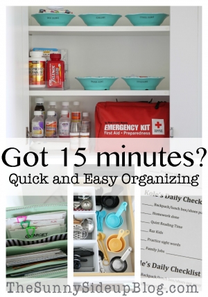 15 minute quick and easy organizing