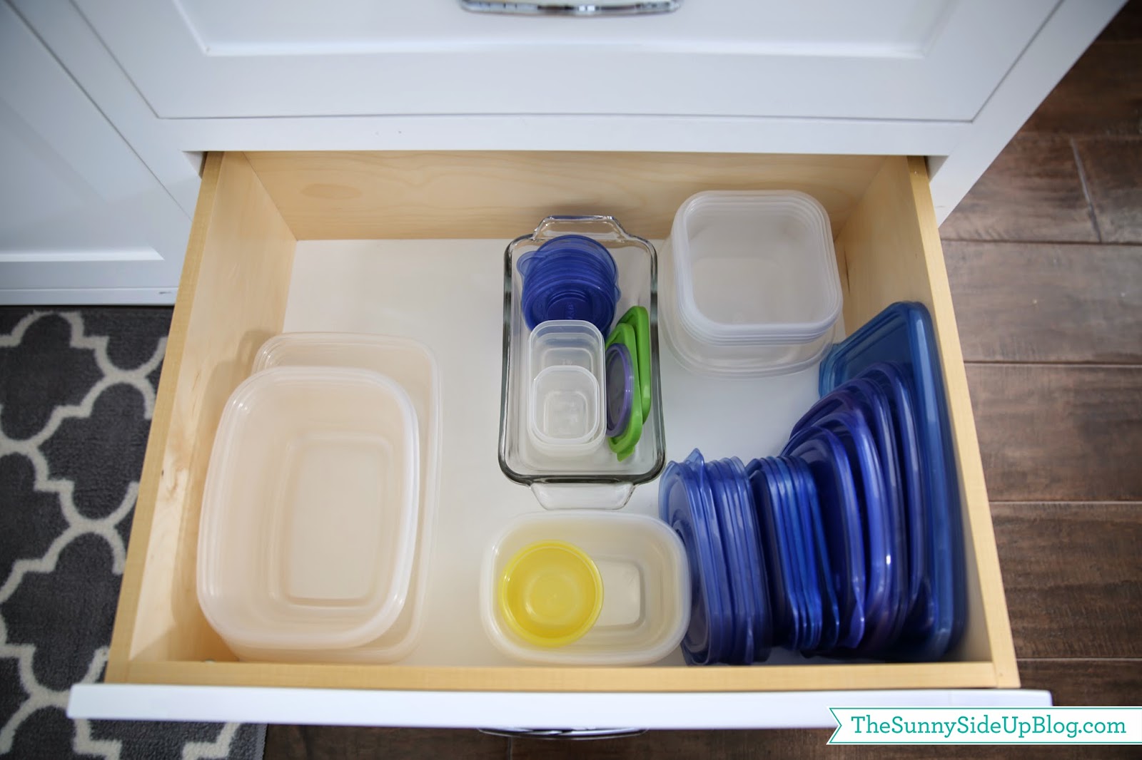 Organized kitchen drawers and fridge - The Sunny Side Up Blog