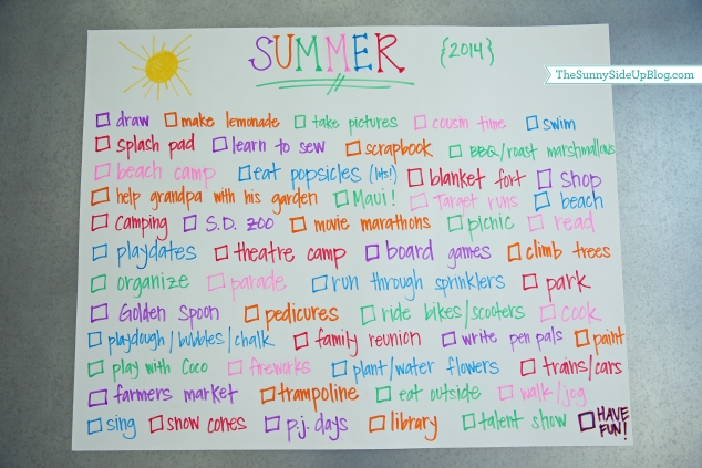 kids summer fun list