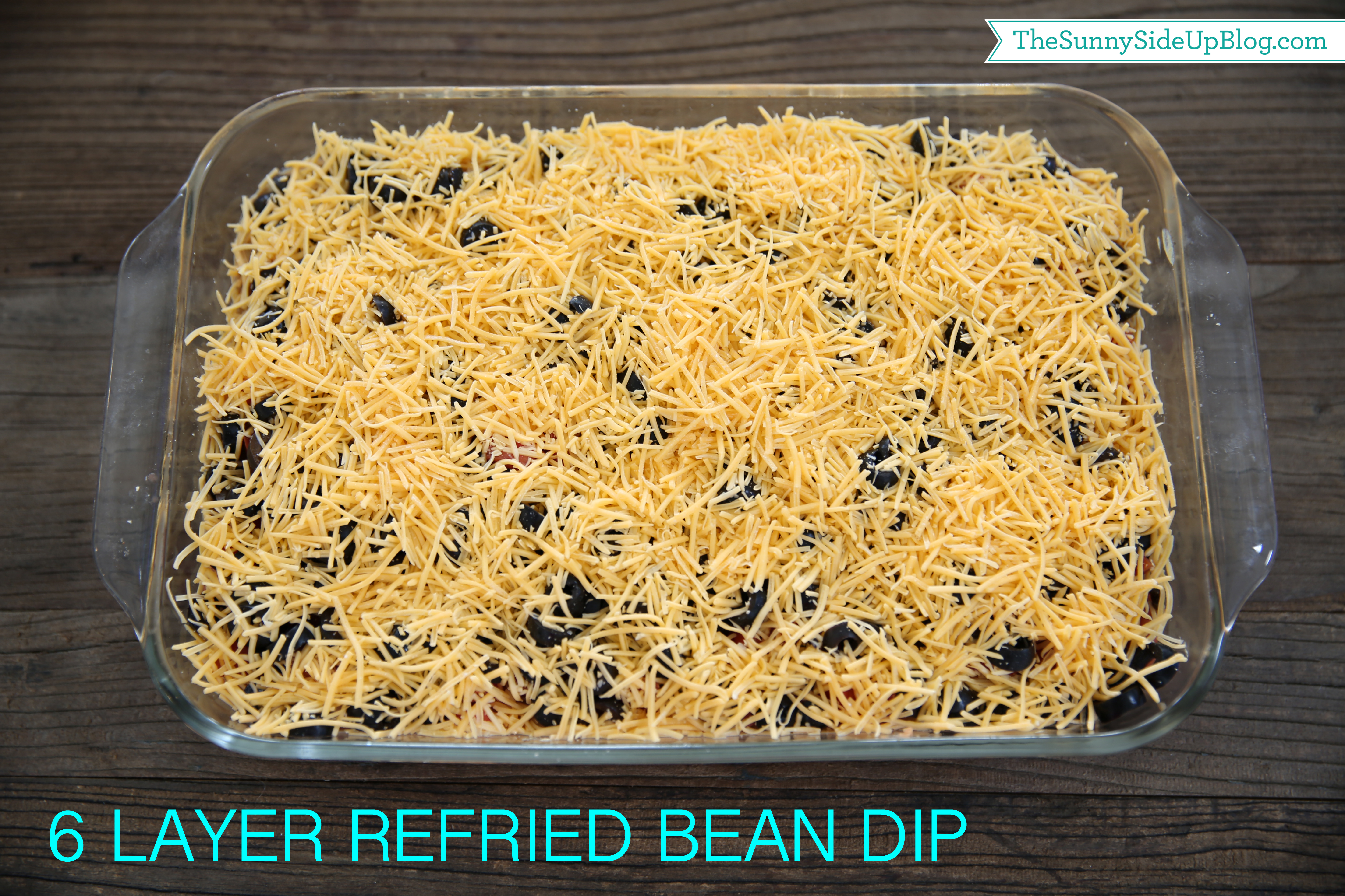 6 layer refried bean dip
