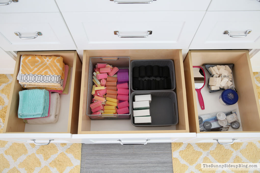 Organized Bathroom Drawers - The Sunny Side Up Blog
