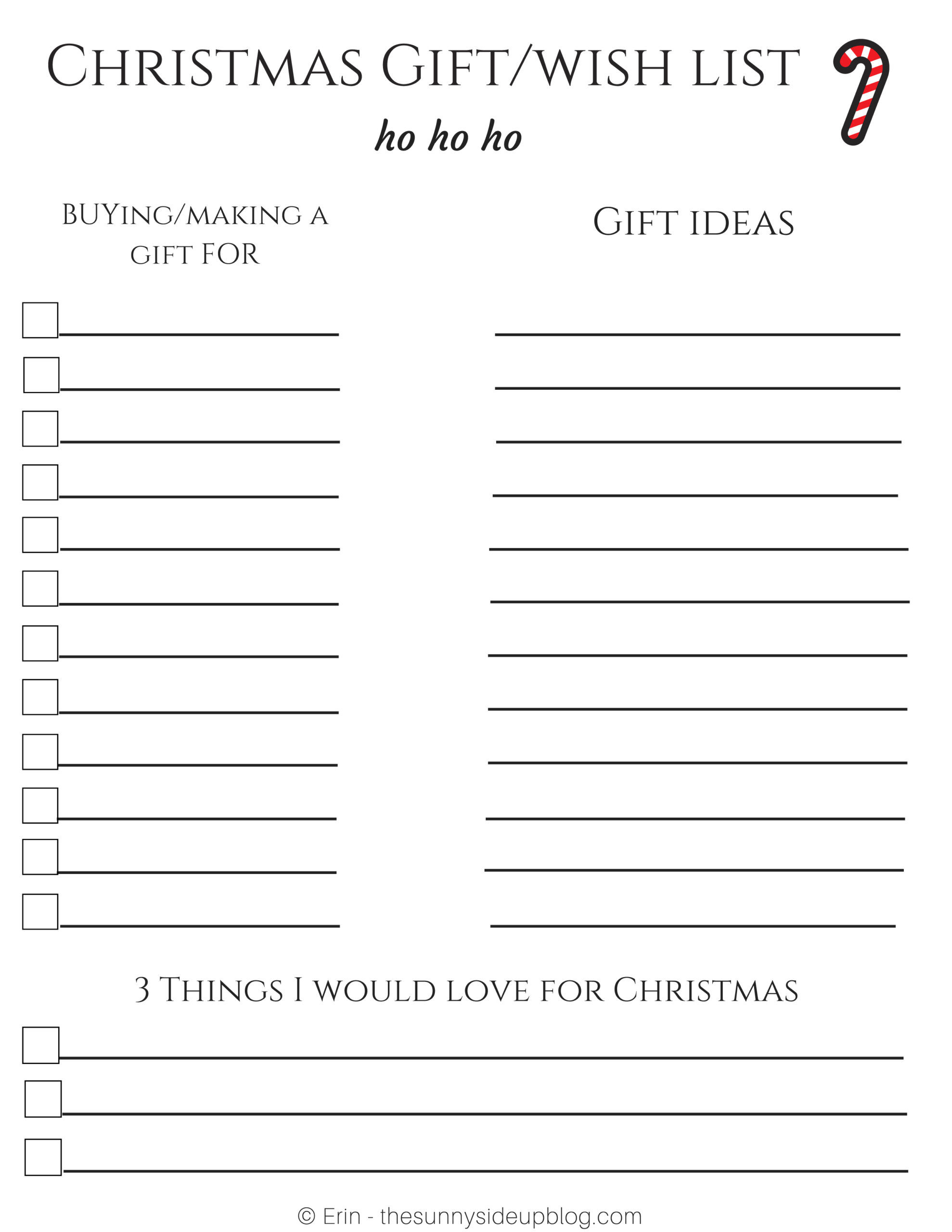 Free Christmas Printables for Organized Gift Giving! - The Sunny Side ...