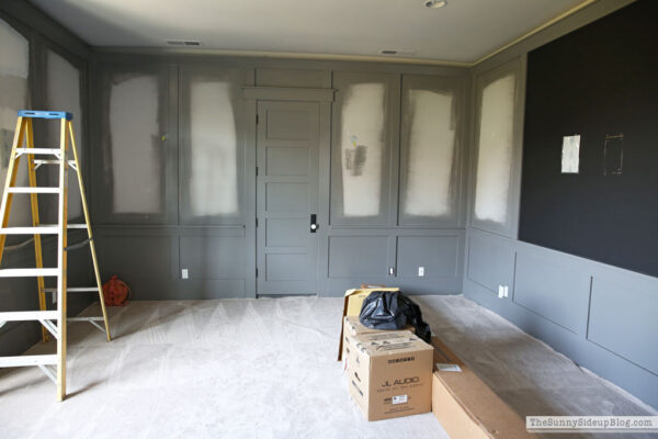 Theatre Room with Grey Paint and Appliances! - The Sunny Side Up Blog