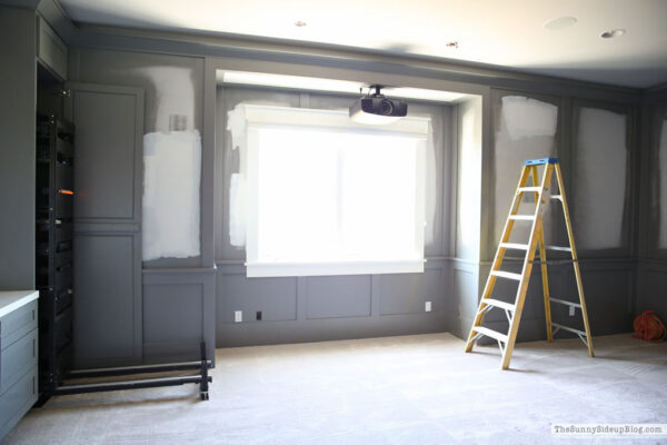 Theatre Room with Grey Paint and Appliances! - The Sunny Side Up Blog