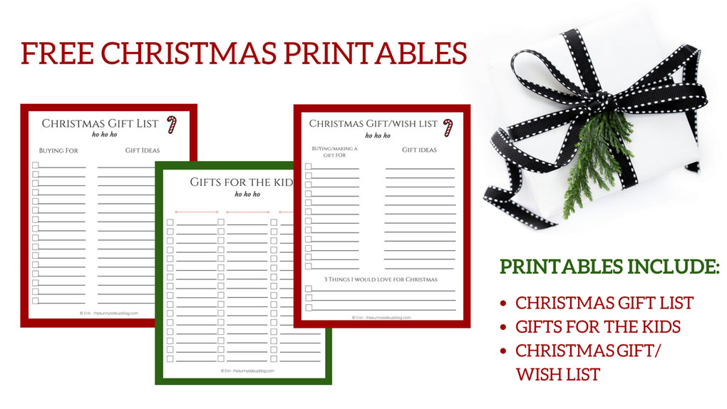 Christmas Gift Giving Printables (Sunny Side Up)