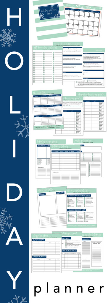HOLIDAY PLANNER! Includes everything you need to organize your holidays! (Sunny Side Up)