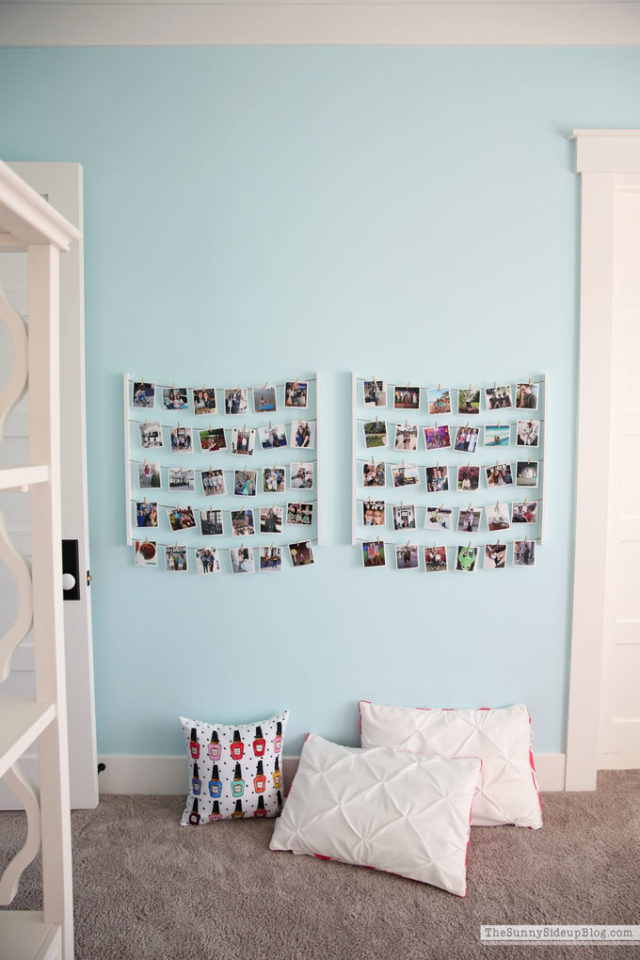 Kid's Bedroom Photo Display - The Sunny Side Up Blog