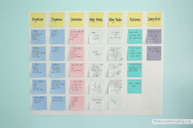 Visual Planning Board (for goals and to-do's!) - The Sunny Side Up Blog