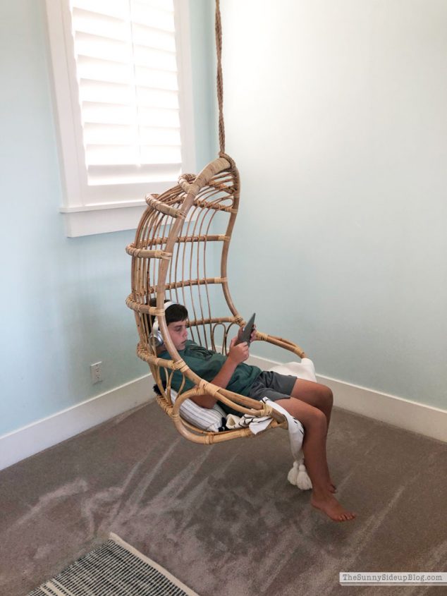 Playroom update (rattan chair) Sunny Side Up