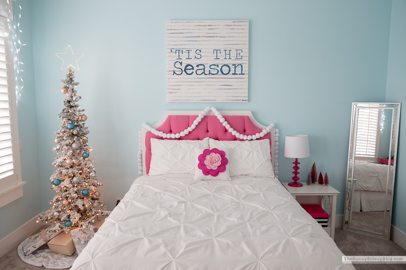 Girl's Bedroom Christmas Decor (Sunny Side Up)