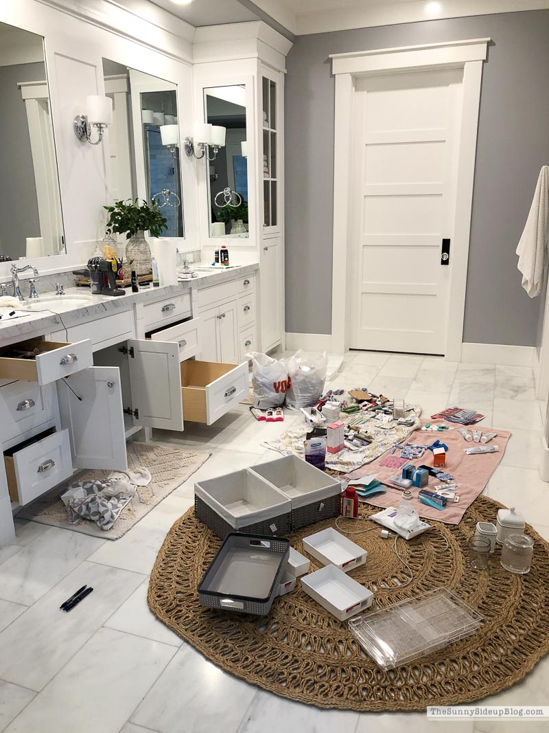 How To Quickly Organize A Bathroom Vanity - Organized-ish