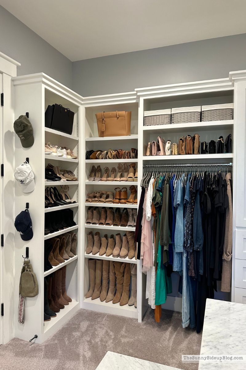 Closet with Hat Hooks Full (Sunny Side Up)