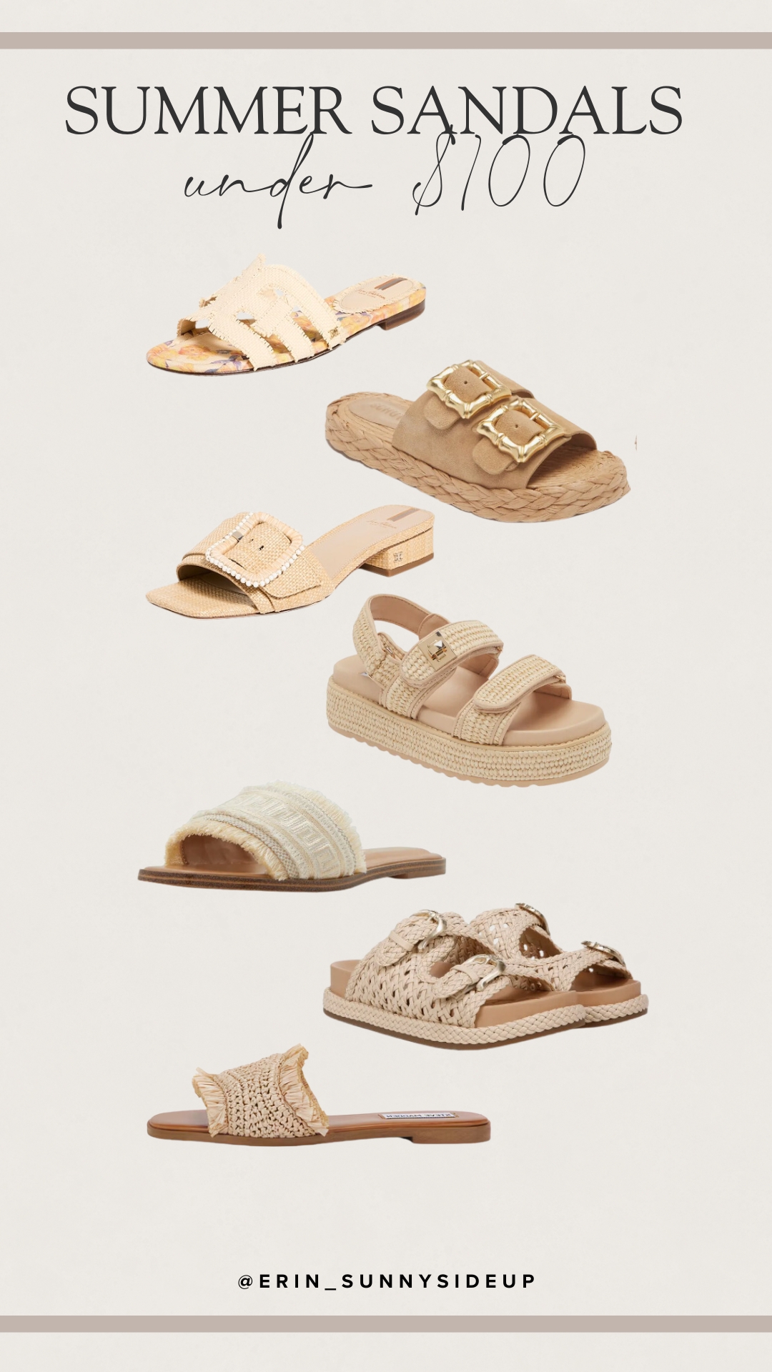 Summer Sandals Under $100 (Sunny Side Up Blog)